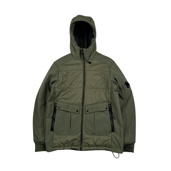 CP Company Khaki Soft Shell R Zipped Padded Jacket - Age 14