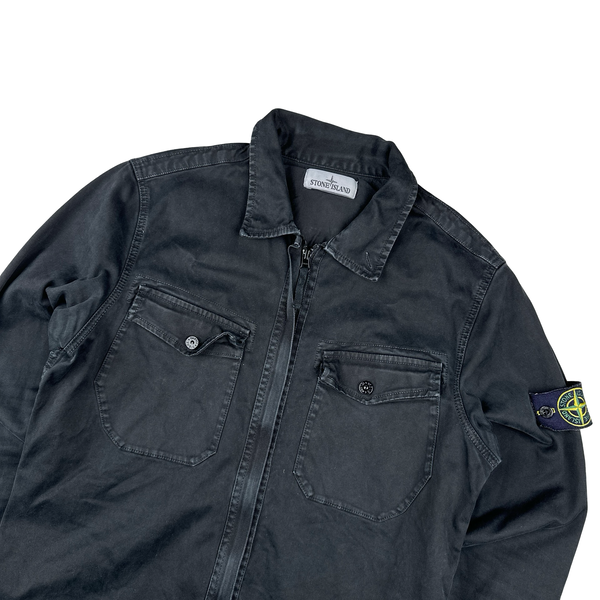 Stone Island 2016 Black Thick Cotton Overshirt - Medium