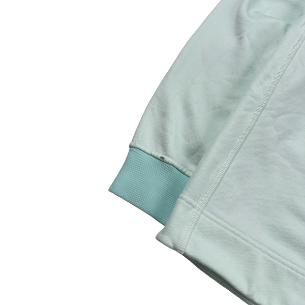 Stone Island 2021 Aqua Zipped Cotton Jumper - Medium