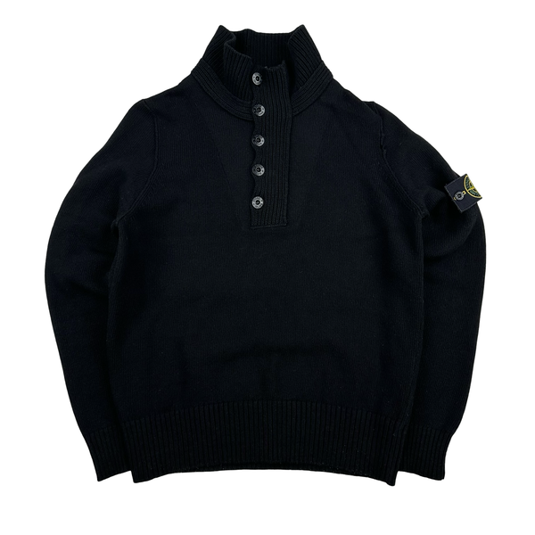 Stone Island 2009 Black Wool Pullover Knit - Medium