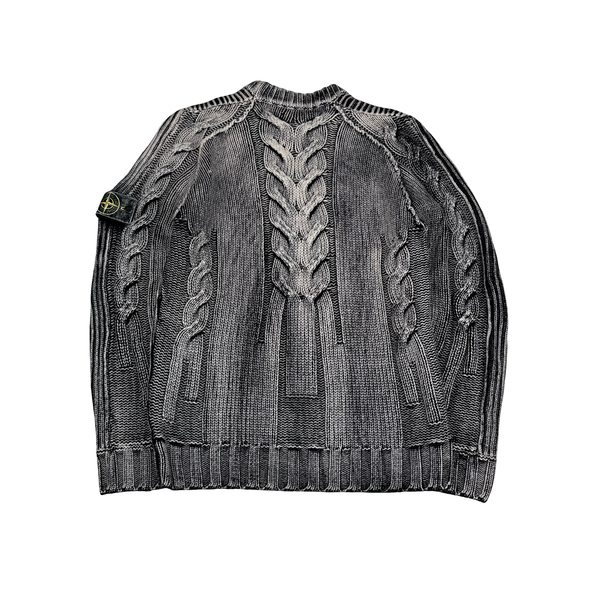 Stone Island 2018 Black Frost Wool Knit Jumper - XL