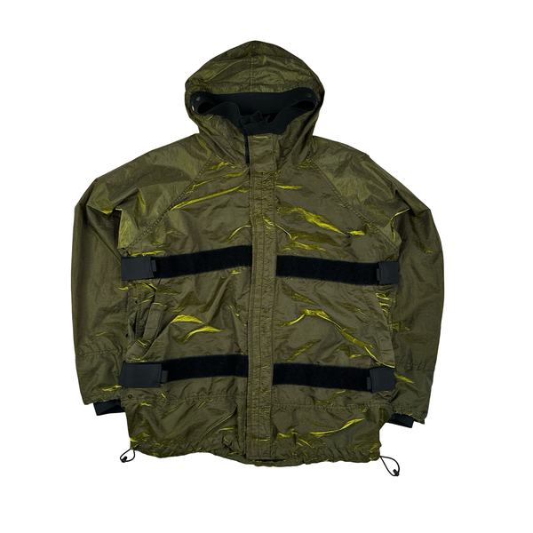 Nemen Adjustable Shimmer Green Hooded Lightweight Jacket - Large
