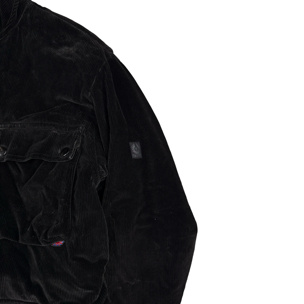 Belstaff Brown Trailmaster Multi Pocket Field Corduroy Zipped Heavyweight Jacket - Large