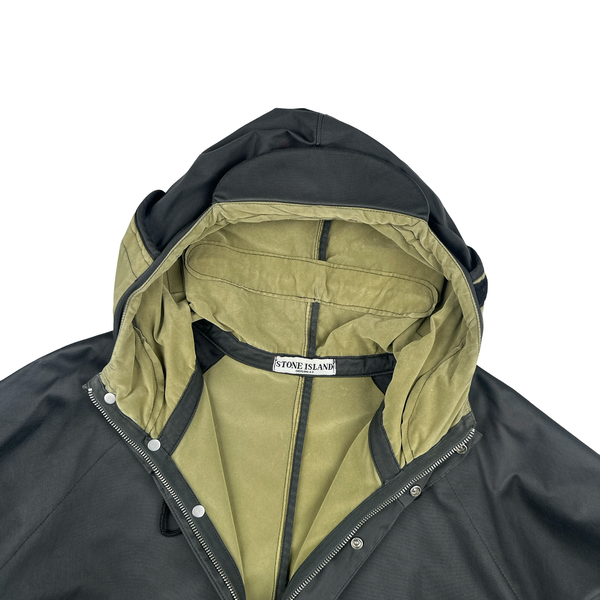Stone Island 2004 Dark Grey Raso Floccato Riot Mask Sniper Jacket - XXL
