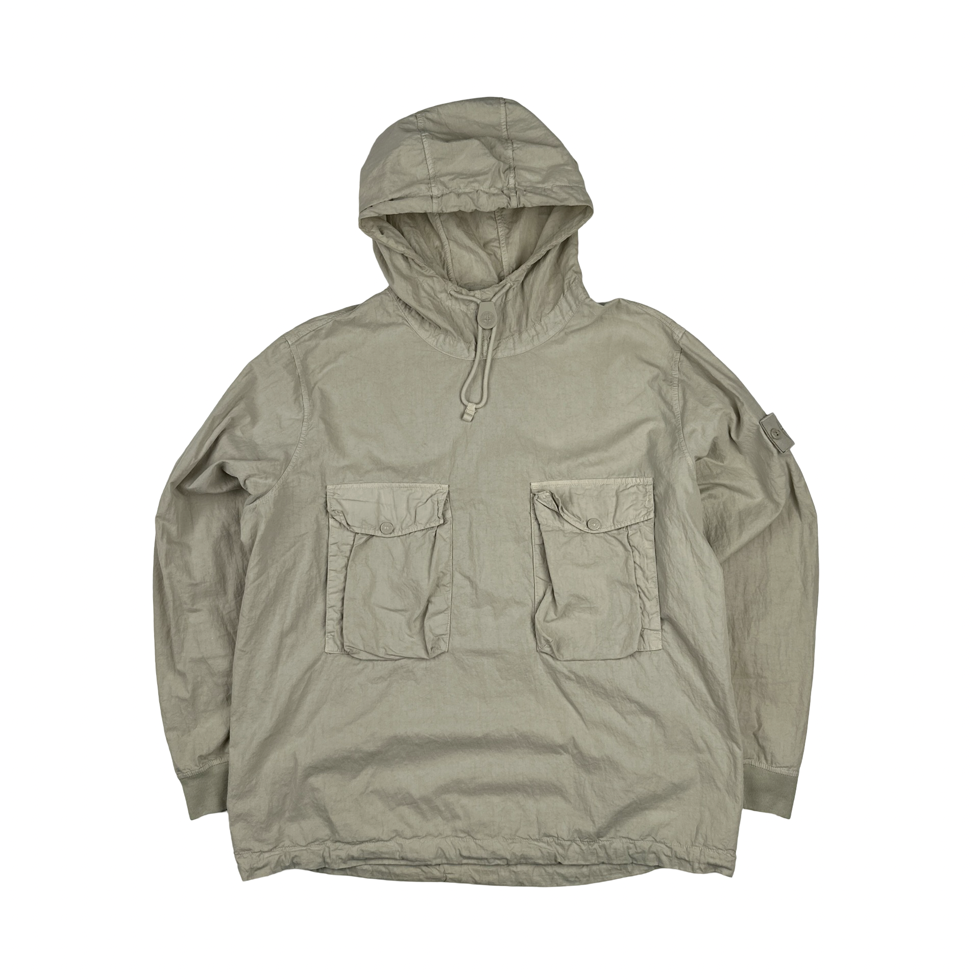 Stone Island 2019 Beige Ghost Piece Cotton Resin Smock XL