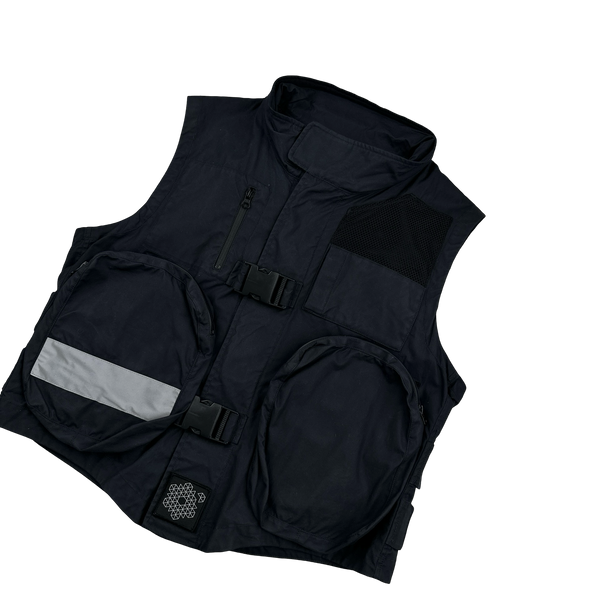 Plurimus Navy 3 In 1 Fur Hood Parka Vest Jacket - Medium