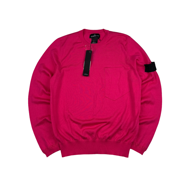 Stone Island 2018 Pink Shadow Project Knitted Crewneck - Medium