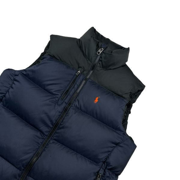 Ralph Lauren Navy Down Puffer Gilet - Medium