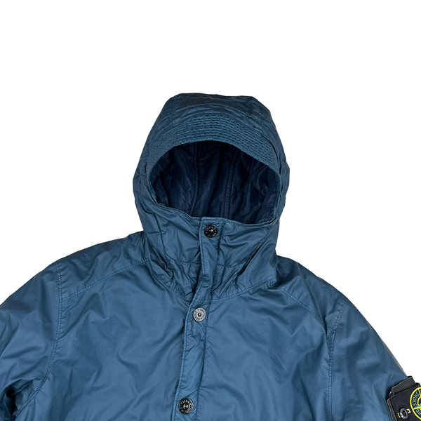 Stone Island 2014 Blue Mussola Gommata Padded Jacket - Small