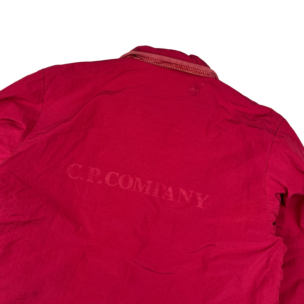 CP Company Vintage 1994 Pink Buttoned Reversable Spellout Badge Quilted Jacket - Large