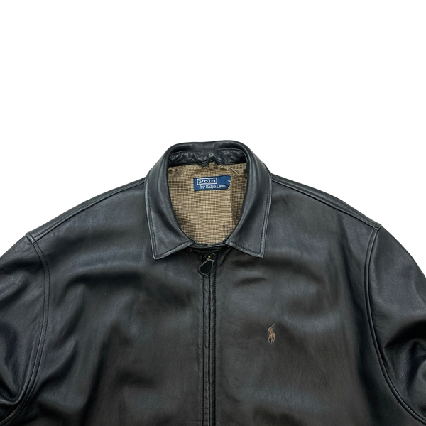Ralph Lauren Brown Heavyweight Leather Jacket - XL