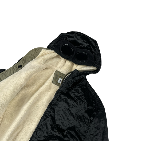 CP Company Black Kan D Sherling Lined Goggle Jacket - Large