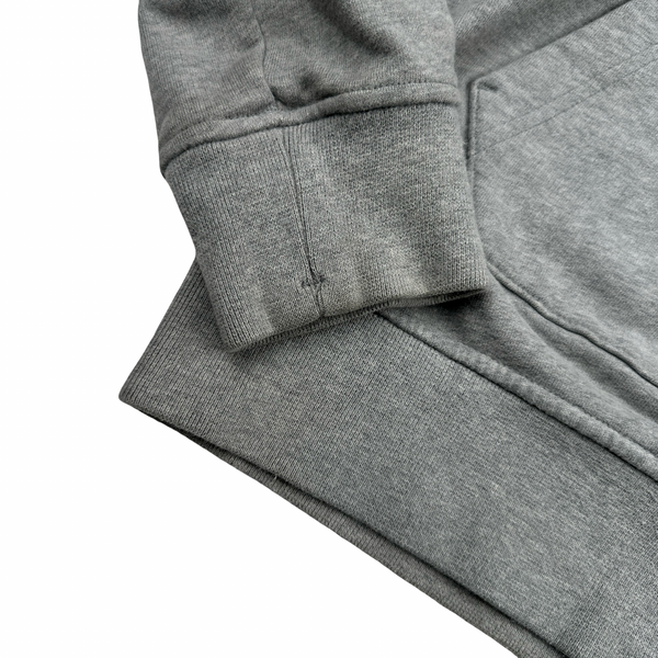Stone Island Grey Cotton Pullover Hoodie - Medium