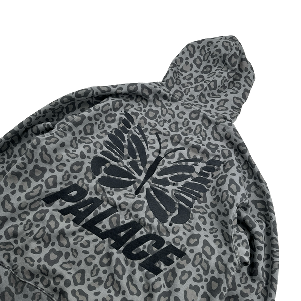 Palace X Needles Leopard Spellout Thick Cotton Hoodie - Large