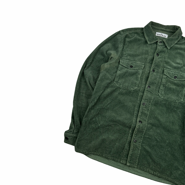 Stone Island AW2020 Green Jumbo Cord Shirt - Medium