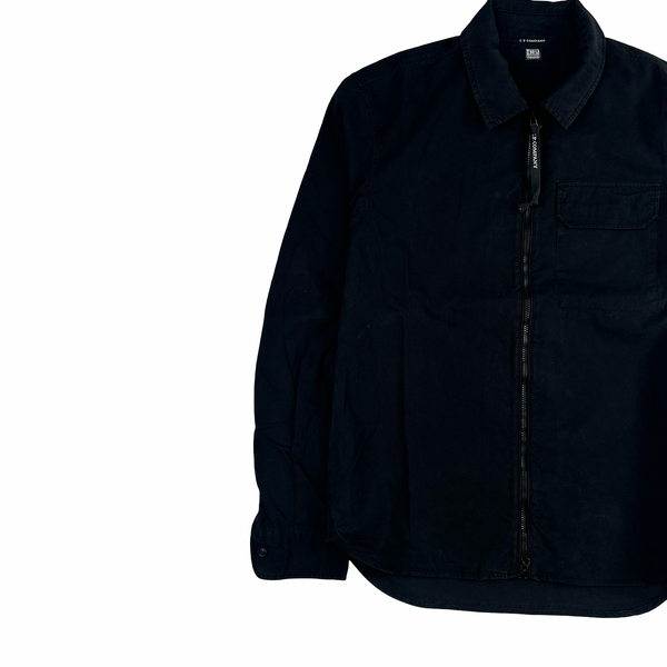 CP Company Black Lens View Button Up Overshirt - Small