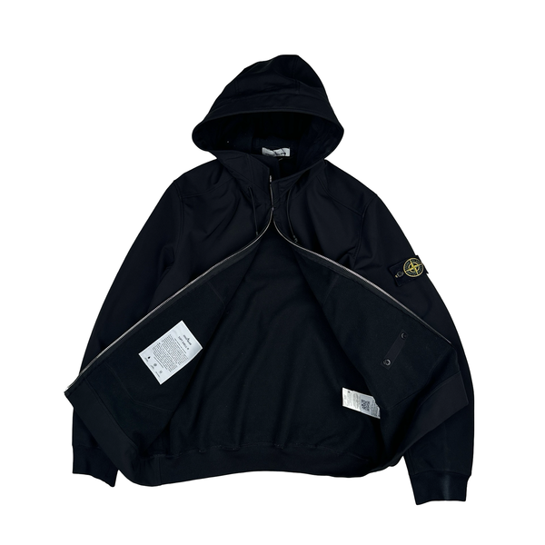 Stone Island 2020 Black Soft Shell Hooded Jacket - XXL