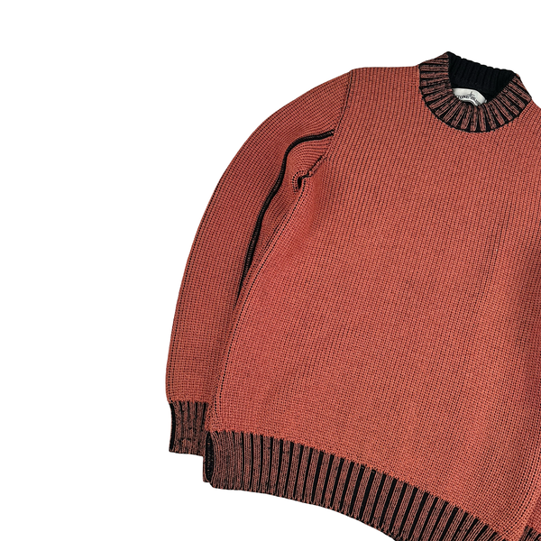 Stone Island 2017 Red Heat Reactive Ice Knit Crewneck Jumper - Large