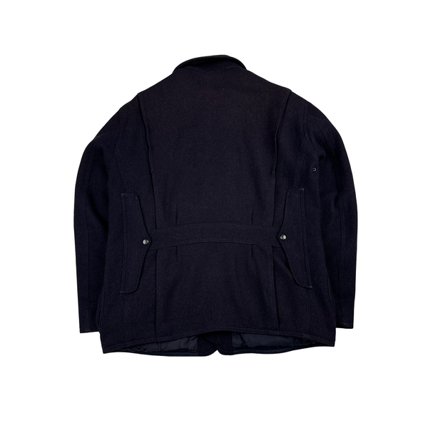 Ralph Lauren Navy Wool Multi Pocket Buttoned Field Jacket - Medium