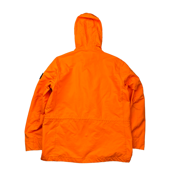 Stone Island 2019 Neon Orange David Fluo Parka Jacket - Large