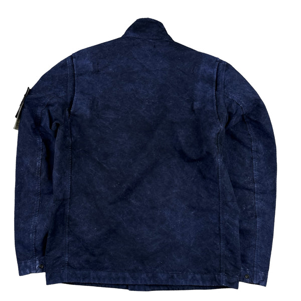Stone Island 2017 RARE Blue David TC Dust Colour Treatment Jacket - Large