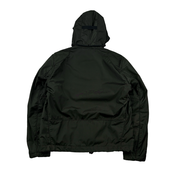 CP Company 2006 Dark Green Multi Pocket Nylon Wool Lined Goggle Jacket - XL
