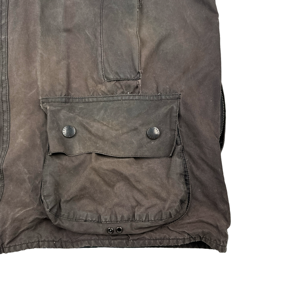 Barbour Brown Cotton Wax Field Jacket - XL