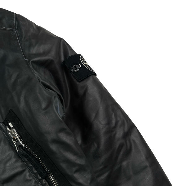 Stone Island 2011 Black/ Blue Waxed Ice 2 Jacket - Small