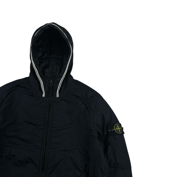 Stone Island 2020 Navy Garment Dyed Crinkle Primaloft TC Jacket - Large