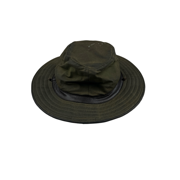 Barbour Waxed Green Bucket Hat - Medium