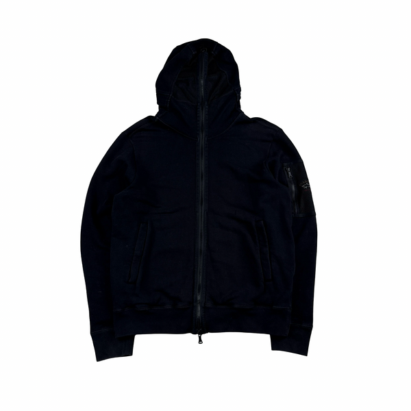 Paul And Shark Black Full Face Zip Up Hooded Jumper - Medium