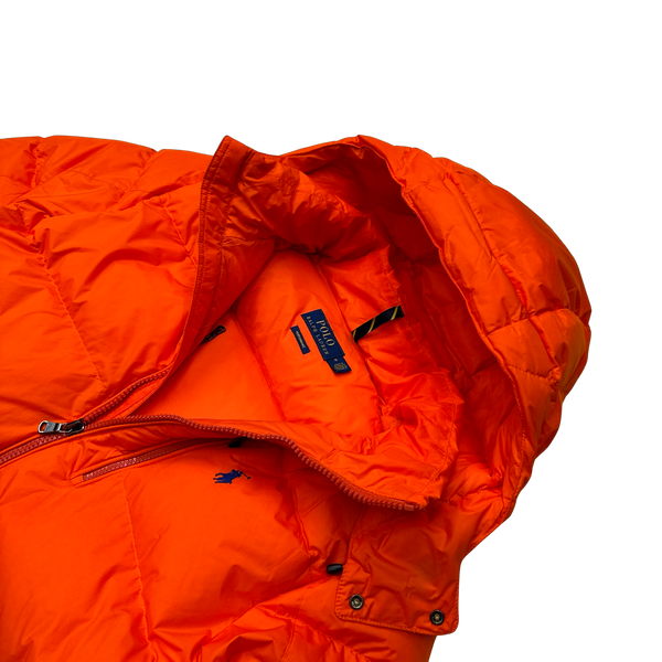 Ralph Lauren Orange El Cap Down Filled Puffer Jacket - Medium