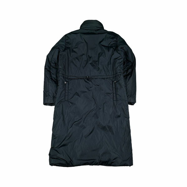Prada Dark Emerald Green Nylon Padded Long Jacket - Small