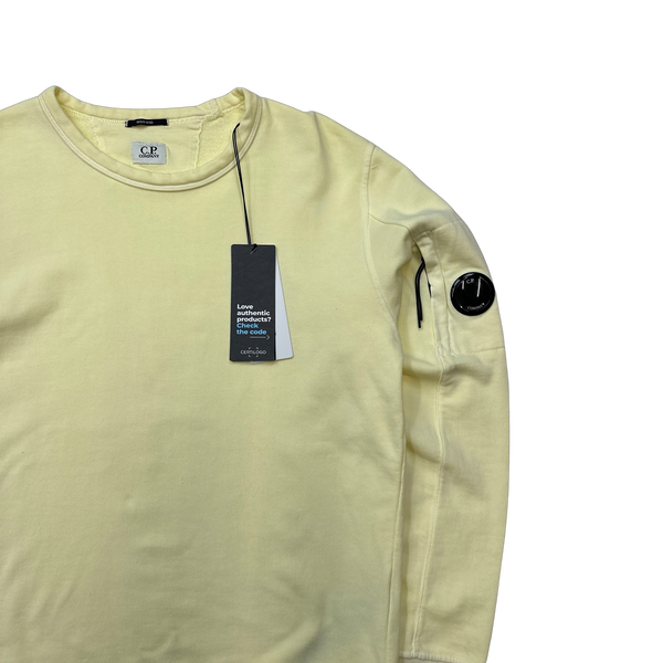 CP Company Yellow Cotton Crewneck Top - Small