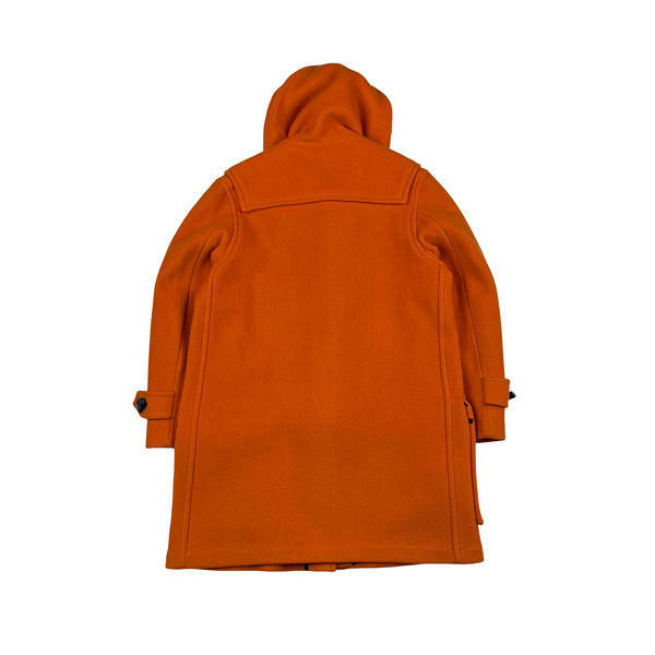 Burberry Wool Orange Duffle Coat - Small