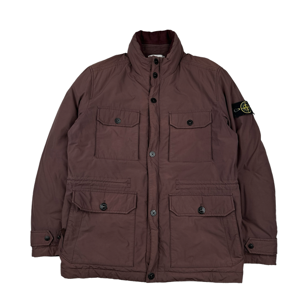 Stone Island 2015 Maroon Micro Reps Down Filled Puffer Field Jacket - Large