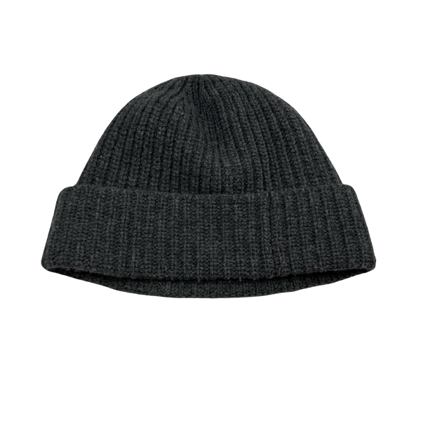 Stone Island Charcoal Wool Patch Beanie