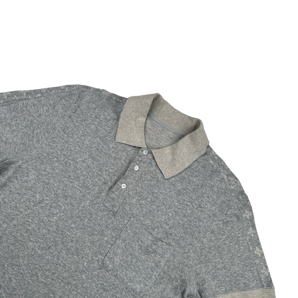 Louis Vuitton Grey Cotton Monogram Polo Shirt - Small