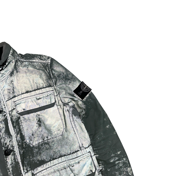 Stone Island 2012 Green Liquid Reflective Field Jacket - Medium