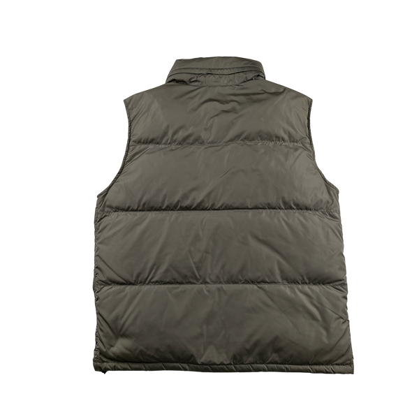 Prada Tan Red Tab Down Filled Puffer Gilet - Large