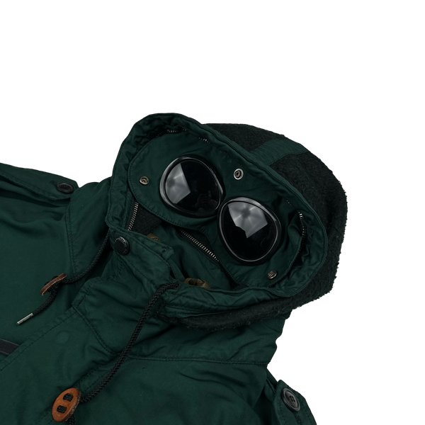 CP Company Forest Green David TC Goggle Multipocket Padded Liner Field Jacket - Medium