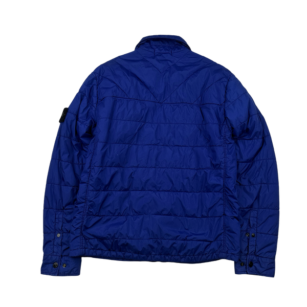 Stone Island 2013 Blue Micro Yarn Cotton Lined Overshirt Jacket - Large