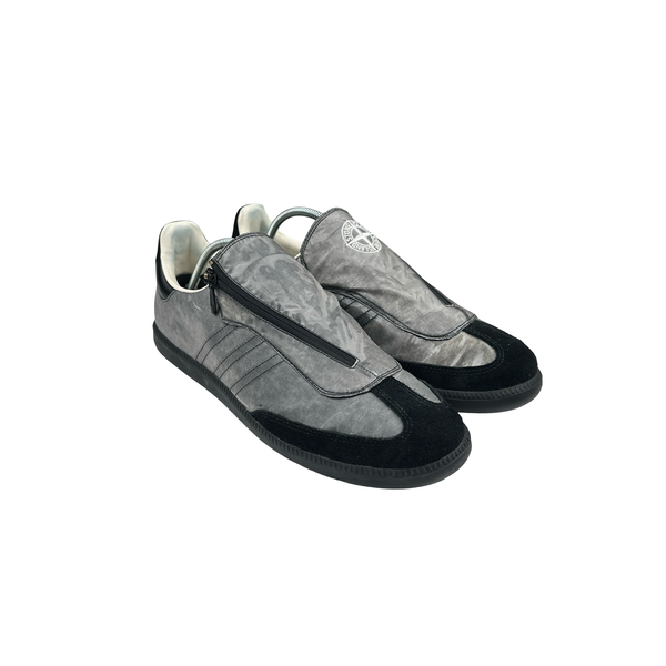 Stone Island x Adidas 2009 Grey Zipped Samba Trainers - UK 11
