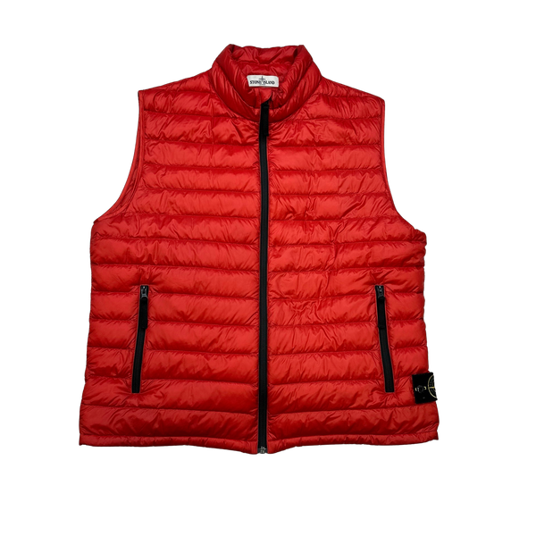 Stone Island 2013 Red Micro Yarn Down Packable Gilet XXL Mat s Island