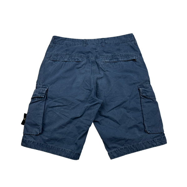 Stone Island 2020 Blue Cotton Cargo Shorts - 31"