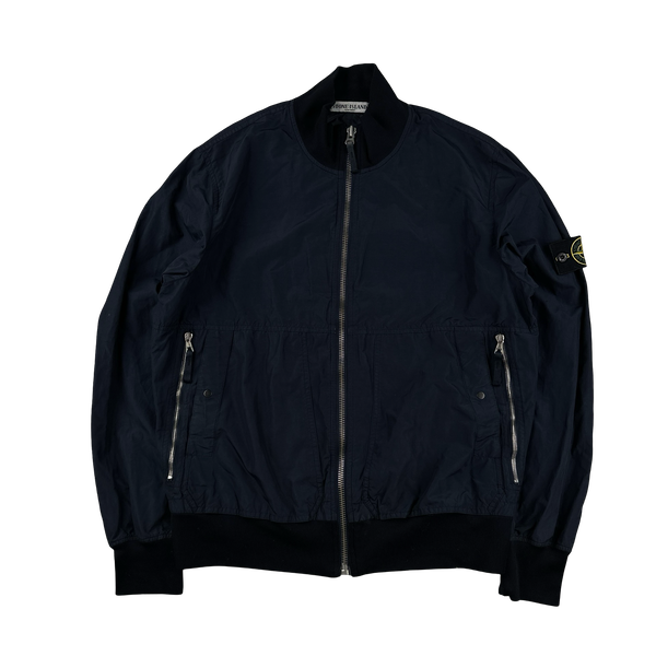 Stone Island 2010 Navy Cotton Blend Bomber Jacket - XL