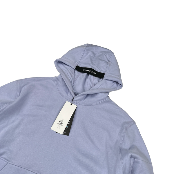 CP Company Lilac Cotton Lens Viewer Pullover Hoodie - XL