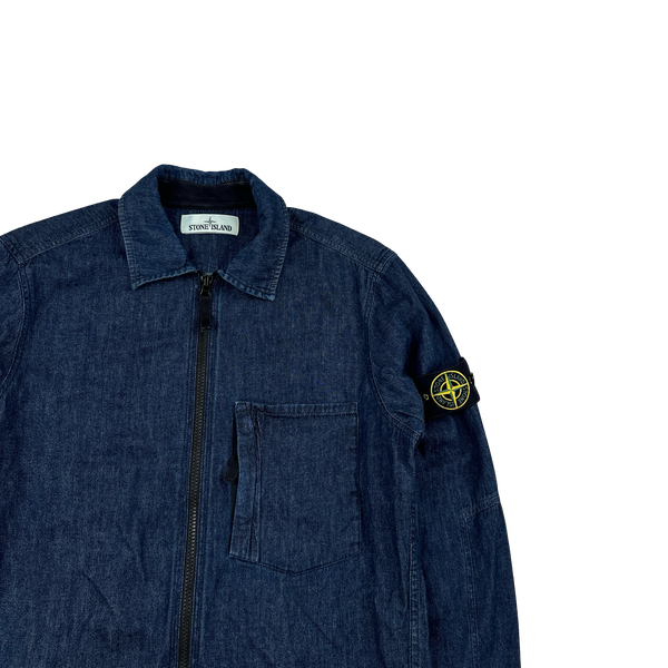 Stone Island 2017 Cotton Indigo Denim Overshirt - Medium
