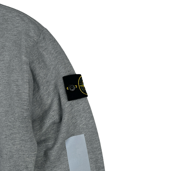 Stone Island 2018 Grey Cotton Reflective Strips Crewneck - Medium