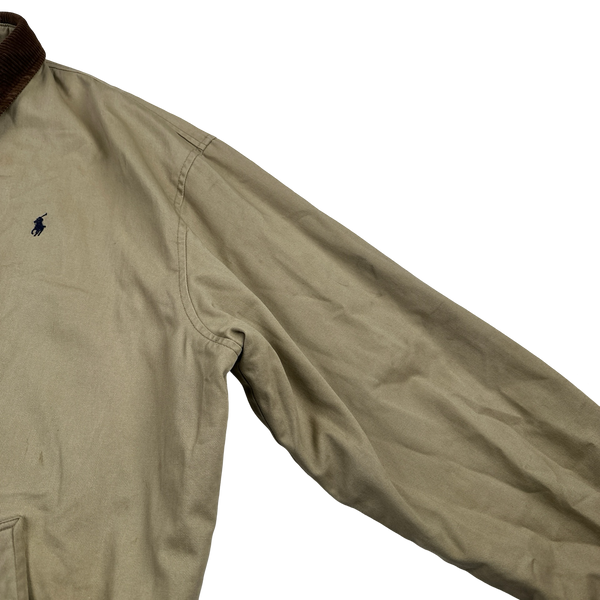 Ralph Lauren Vintage Flannel Lined Beige Harrington Jacket - XL